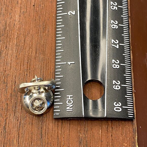 Vintage Danecraft 925 Sterling Silver Retro Rotary Phone Moves Pendant Charm - Picture 3 of 3
